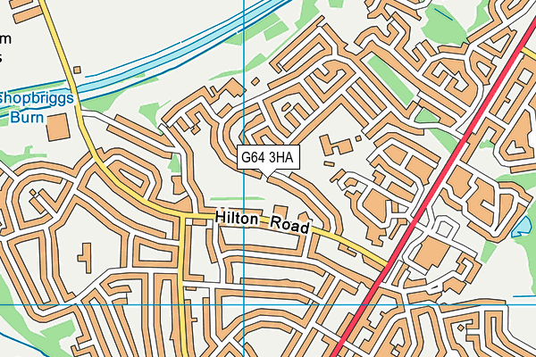 G64 3HA map - OS VectorMap District (Ordnance Survey)