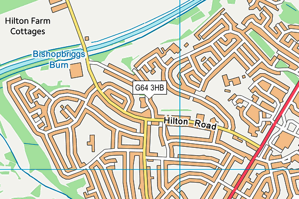 G64 3HB map - OS VectorMap District (Ordnance Survey)