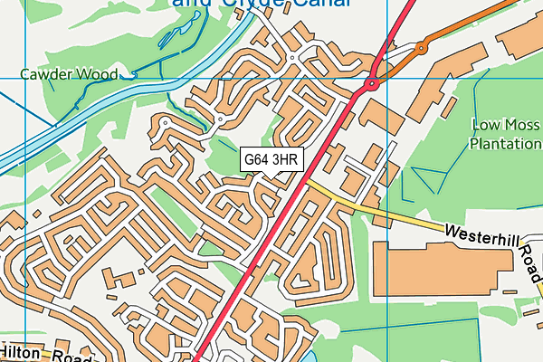 G64 3HR map - OS VectorMap District (Ordnance Survey)
