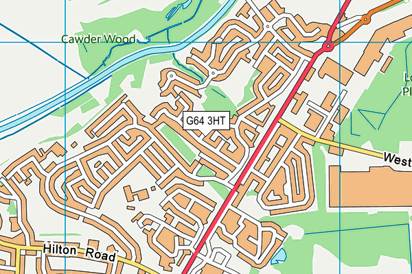 G64 3HT map - OS VectorMap District (Ordnance Survey)