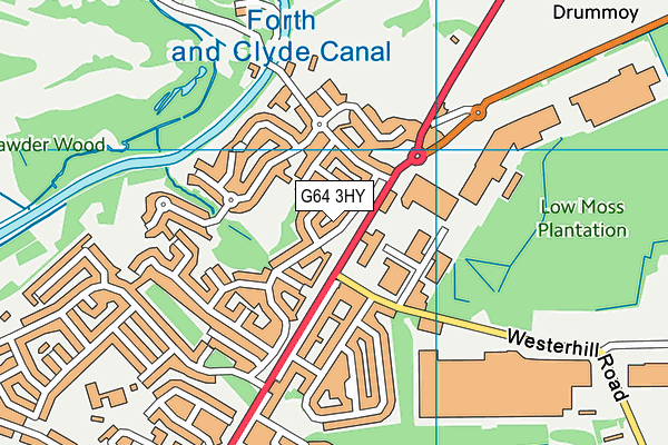 G64 3HY map - OS VectorMap District (Ordnance Survey)