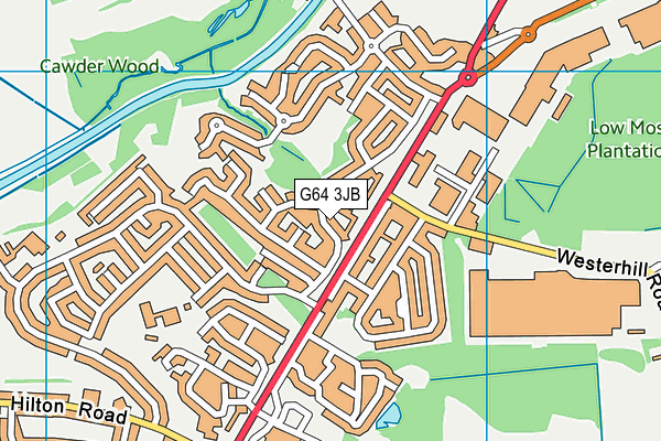 G64 3JB map - OS VectorMap District (Ordnance Survey)