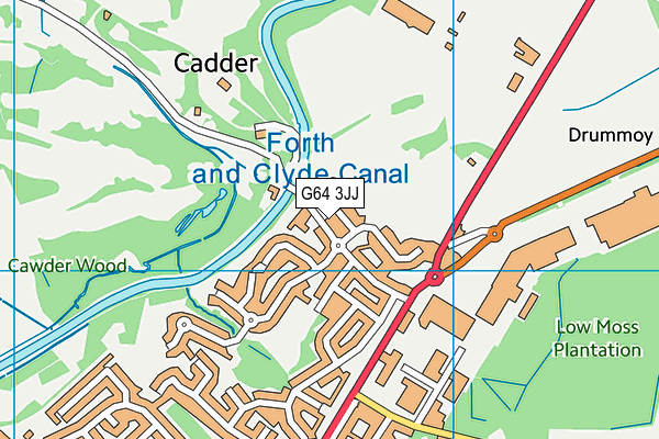 G64 3JJ map - OS VectorMap District (Ordnance Survey)