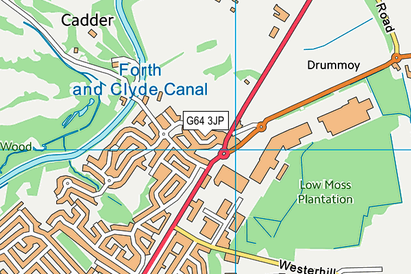 G64 3JP map - OS VectorMap District (Ordnance Survey)