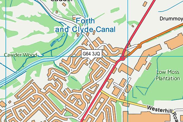 G64 3JQ map - OS VectorMap District (Ordnance Survey)