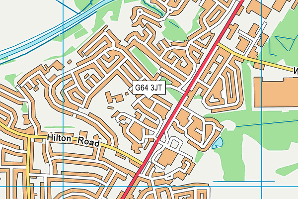 G64 3JT map - OS VectorMap District (Ordnance Survey)