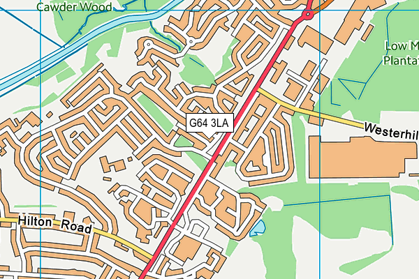 G64 3LA map - OS VectorMap District (Ordnance Survey)