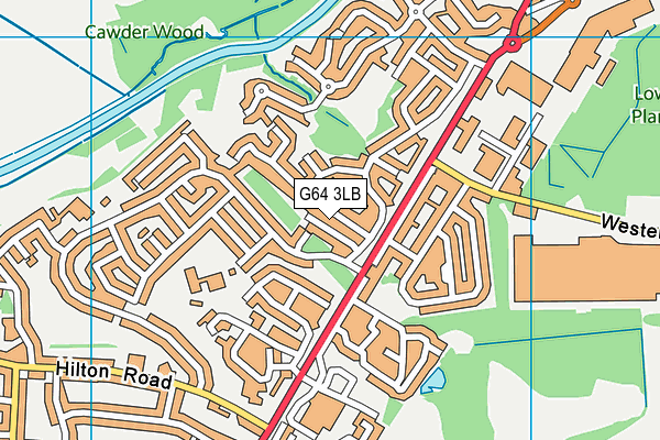 G64 3LB map - OS VectorMap District (Ordnance Survey)