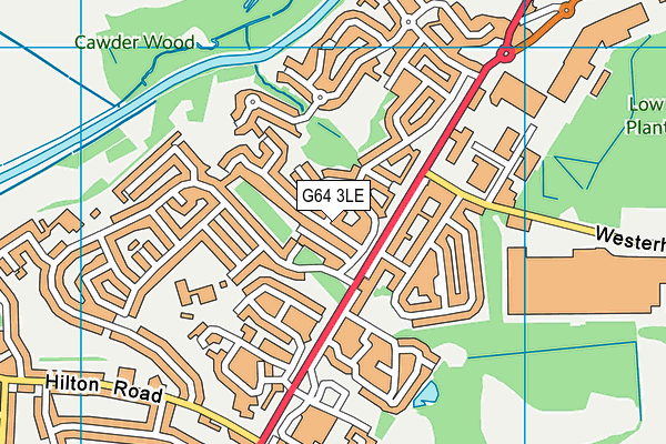 G64 3LE map - OS VectorMap District (Ordnance Survey)