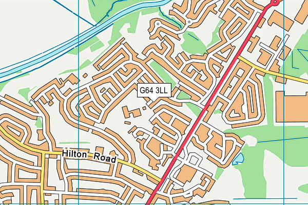 G64 3LL map - OS VectorMap District (Ordnance Survey)