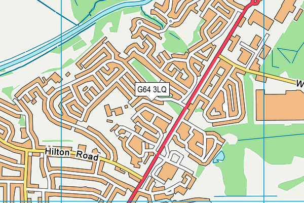 G64 3LQ map - OS VectorMap District (Ordnance Survey)