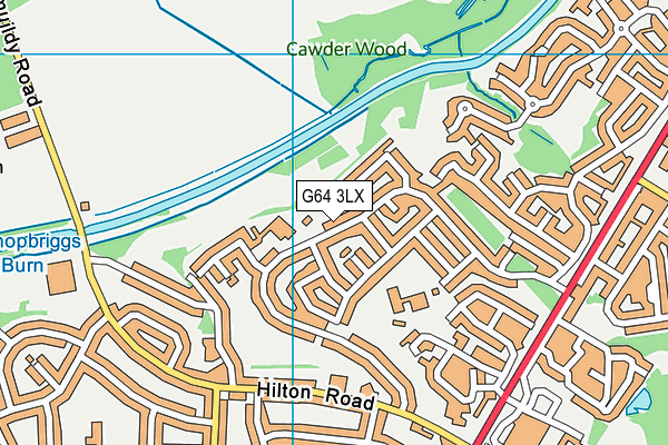 G64 3LX map - OS VectorMap District (Ordnance Survey)