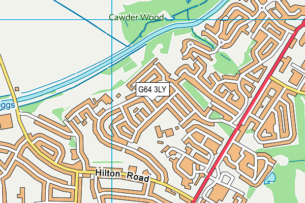 G64 3LY map - OS VectorMap District (Ordnance Survey)