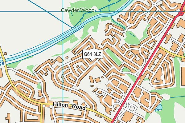 G64 3LZ map - OS VectorMap District (Ordnance Survey)