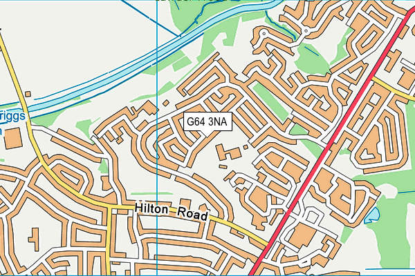 G64 3NA map - OS VectorMap District (Ordnance Survey)