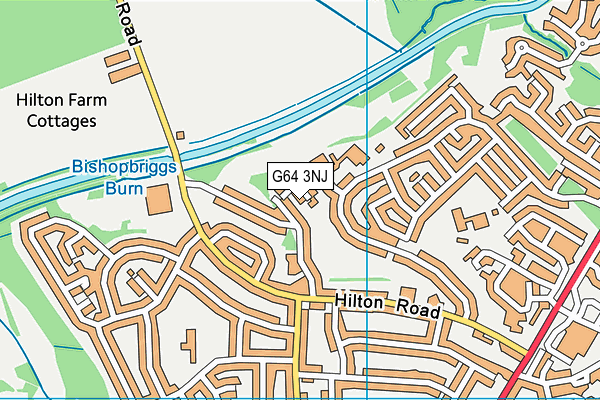 G64 3NJ map - OS VectorMap District (Ordnance Survey)