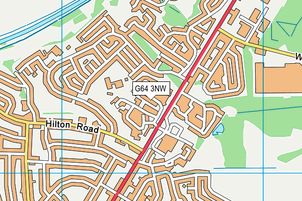 G64 3NW map - OS VectorMap District (Ordnance Survey)