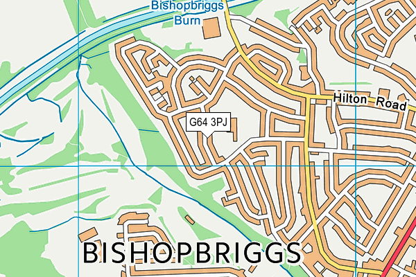 G64 3PJ map - OS VectorMap District (Ordnance Survey)