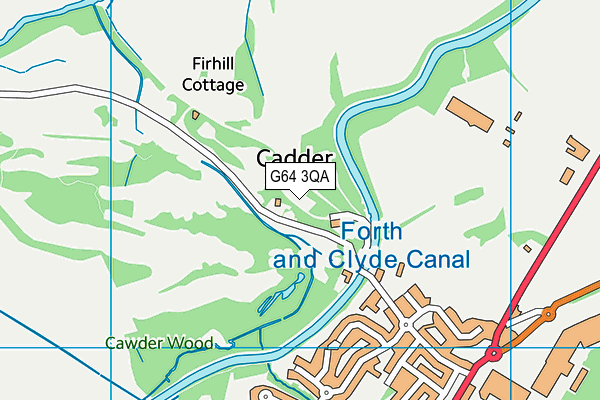 G64 3QA map - OS VectorMap District (Ordnance Survey)