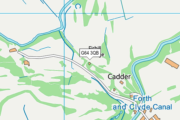 G64 3QB map - OS VectorMap District (Ordnance Survey)