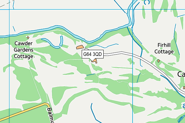 G64 3QD map - OS VectorMap District (Ordnance Survey)