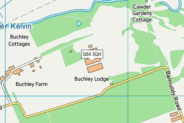 G64 3QH map - OS VectorMap District (Ordnance Survey)