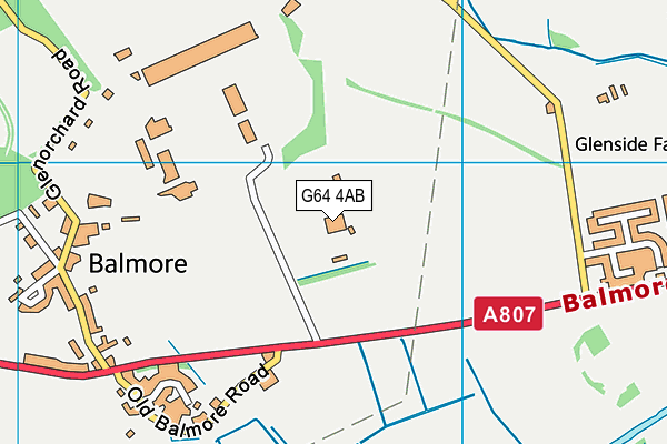 G64 4AB map - OS VectorMap District (Ordnance Survey)