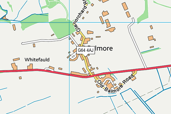 G64 4AJ map - OS VectorMap District (Ordnance Survey)