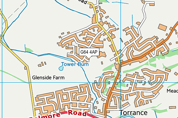 G64 4AP map - OS VectorMap District (Ordnance Survey)