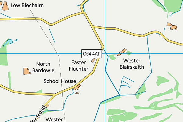 G64 4AT map - OS VectorMap District (Ordnance Survey)