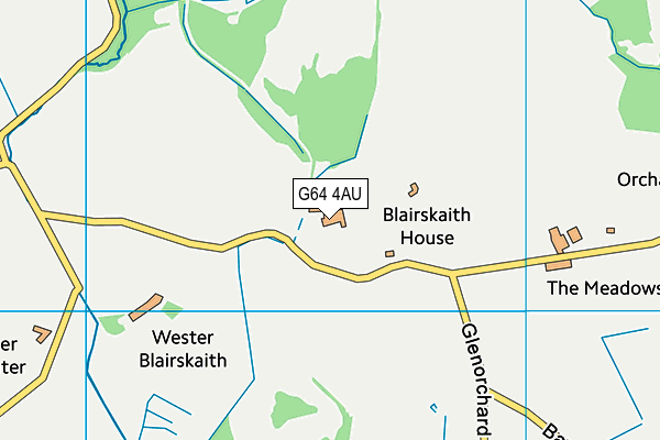 G64 4AU map - OS VectorMap District (Ordnance Survey)