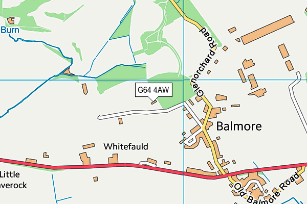 G64 4AW map - OS VectorMap District (Ordnance Survey)