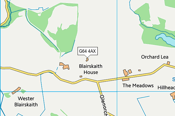 G64 4AX map - OS VectorMap District (Ordnance Survey)