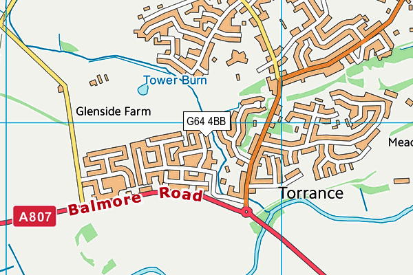G64 4BB map - OS VectorMap District (Ordnance Survey)