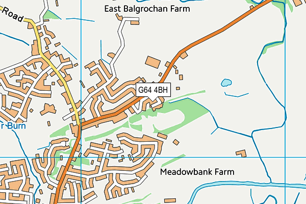 G64 4BH map - OS VectorMap District (Ordnance Survey)