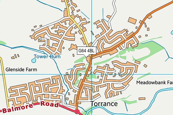 G64 4BL map - OS VectorMap District (Ordnance Survey)