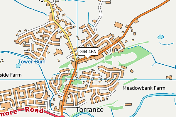 G64 4BN map - OS VectorMap District (Ordnance Survey)