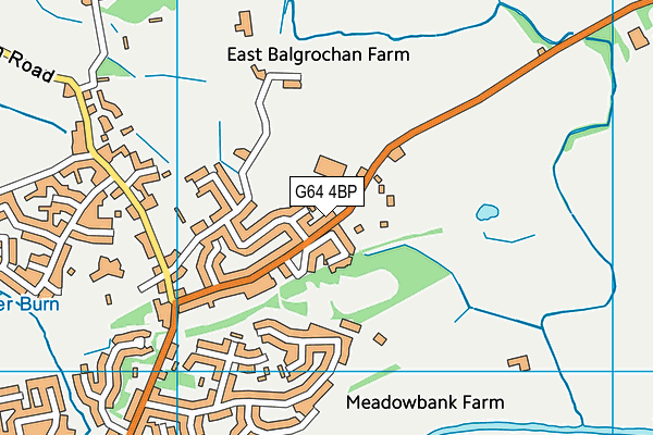 G64 4BP map - OS VectorMap District (Ordnance Survey)