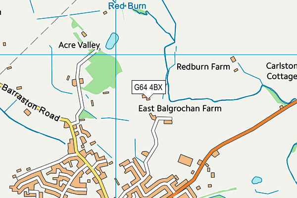 G64 4BX map - OS VectorMap District (Ordnance Survey)