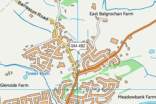 G64 4BZ map - OS VectorMap District (Ordnance Survey)