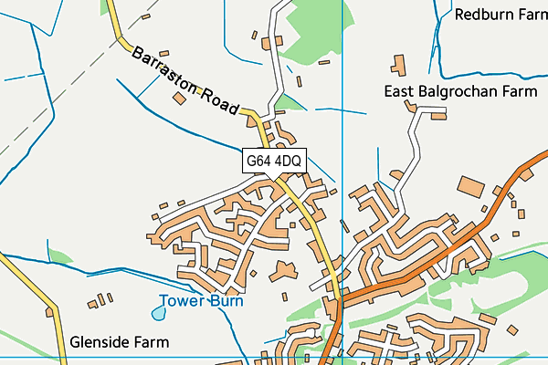 G64 4DQ map - OS VectorMap District (Ordnance Survey)