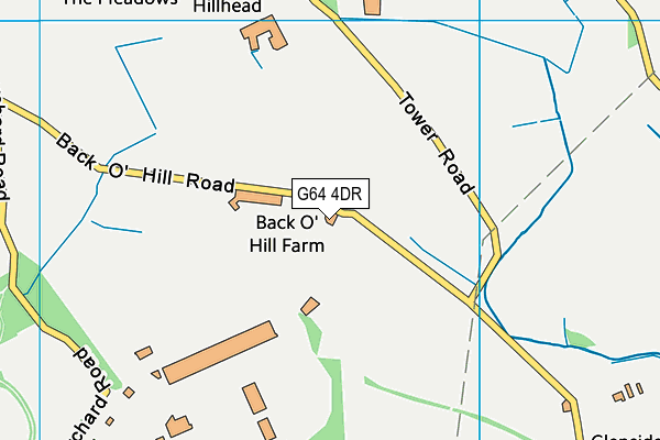 G64 4DR map - OS VectorMap District (Ordnance Survey)