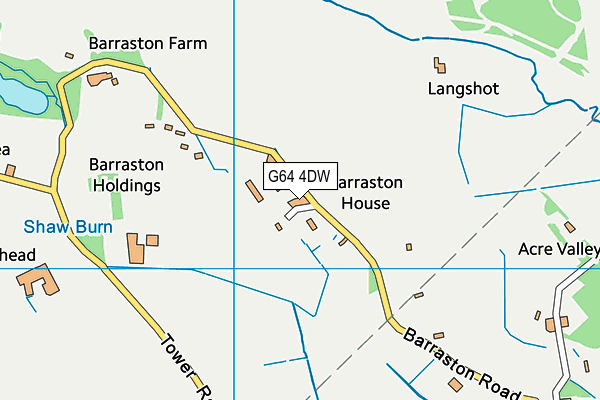 G64 4DW map - OS VectorMap District (Ordnance Survey)