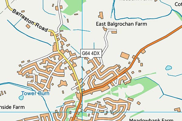 G64 4DX map - OS VectorMap District (Ordnance Survey)