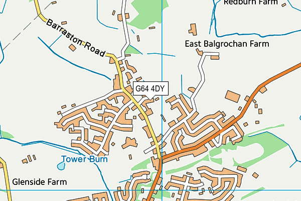 G64 4DY map - OS VectorMap District (Ordnance Survey)