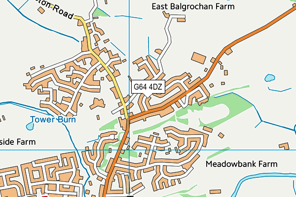 G64 4DZ map - OS VectorMap District (Ordnance Survey)