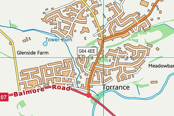 G64 4EE map - OS VectorMap District (Ordnance Survey)