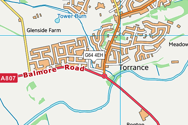 G64 4EH map - OS VectorMap District (Ordnance Survey)