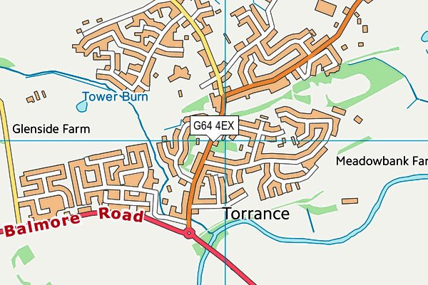 G64 4EX map - OS VectorMap District (Ordnance Survey)