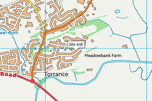 G64 4HE map - OS VectorMap District (Ordnance Survey)